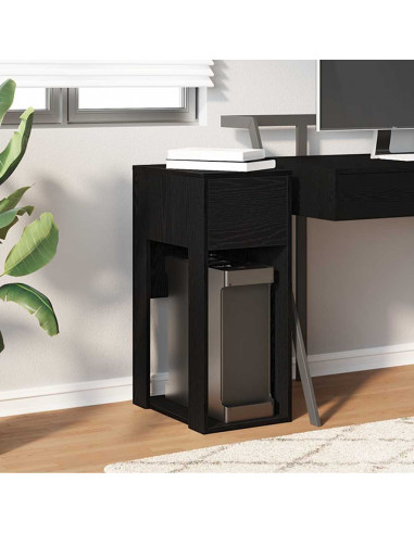 Supporto a Torre per Computer con Cassetto Nero 30x44x74 cm