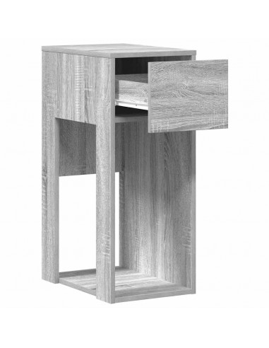 Supporto a Torre per Computer con Cassetto Grigio 30x44x74 cm