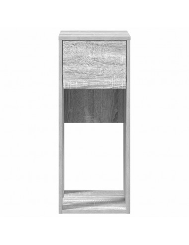 Supporto a Torre per Computer con Cassetto Grigio 30x44x74 cm