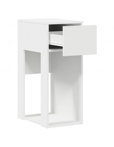 Supporto a Torre per Computer con Cassetto Bianco 30x44x74 cm