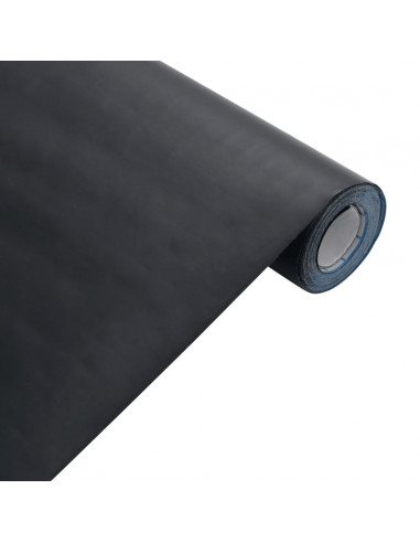 Adesivo per Mobili Autoadesivo Nero Opaco 90x500 cm in PVC