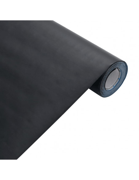 Adesivo per Mobili Autoadesivo Nero Opaco 90x500 cm in PVC