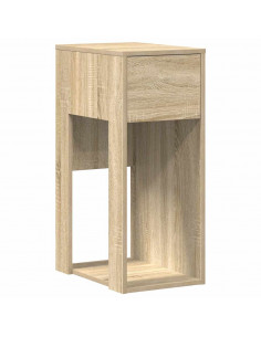 Supporto per Computer a Torre con Cassetto Rovere 30x44x74 cm