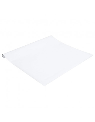 Adesivo per Mobili Autoadesivo Bianco Opaco 90x500 cm in PVC