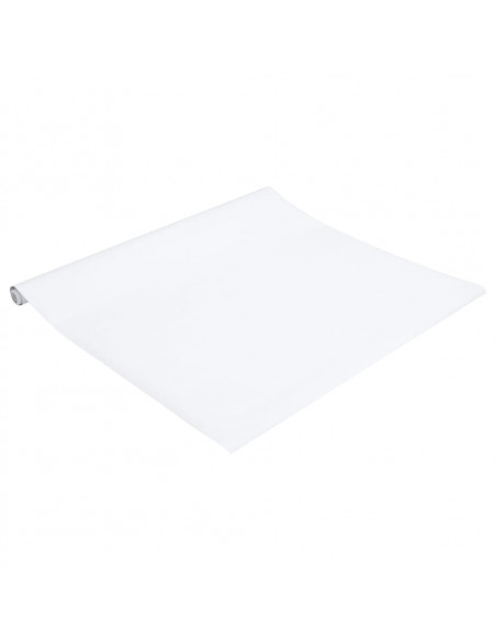Adesivo per Mobili Autoadesivo Bianco Opaco 90x500 cm in PVC