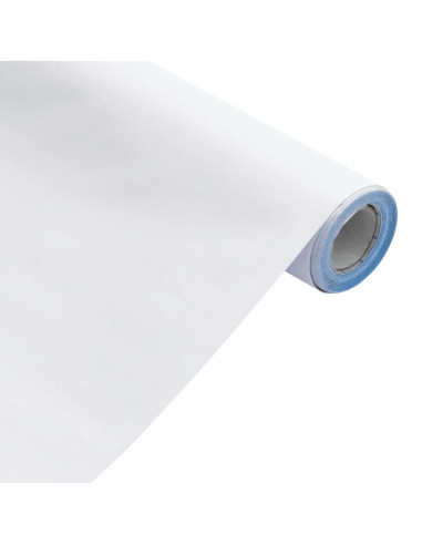 Adesivo per Mobili Autoadesivo Bianco Opaco 90x500 cm in PVC