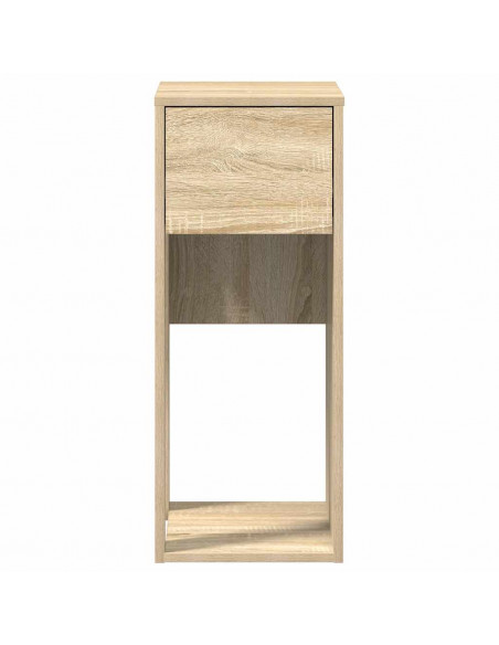 Supporto per Computer a Torre con Cassetto Rovere 30x44x74 cm