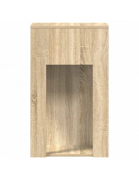 Supporto per Computer a Torre con Cassetto Rovere 30x44x74 cm