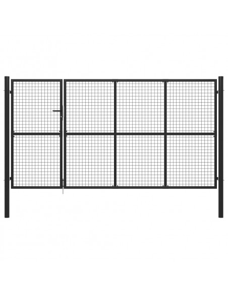 Cancello di Recinzione in Acciaio 350x150 cm Antracite