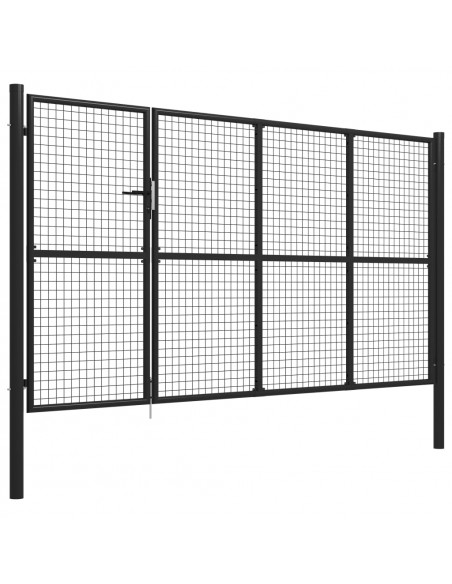 Cancello di Recinzione in Acciaio 350x150 cm Antracite