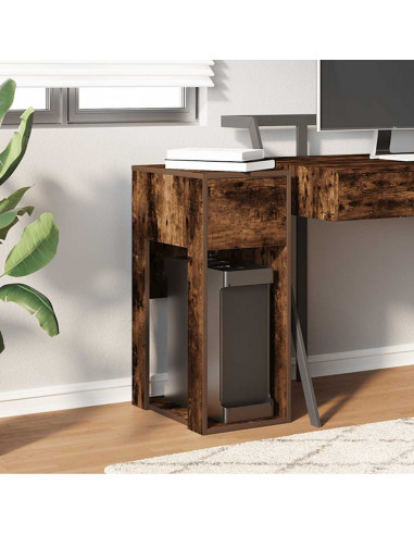 Supporto per Computer a Torre con Cassetto Rovere 30x44x74 cm