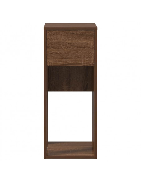 Supporto per Computer a Torre con Cassetto Marrone 30x44x74 cm