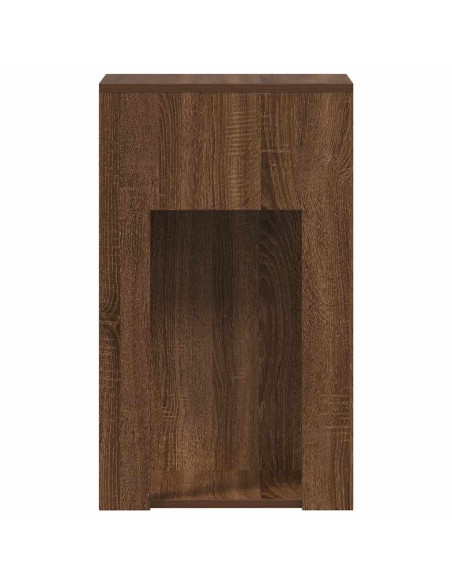 Supporto per Computer a Torre con Cassetto Marrone 30x44x74 cm