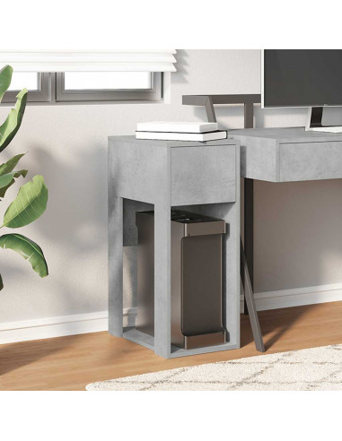 Supporto per Computer a Torre con Cassetto Grigio 30x44x74 cm