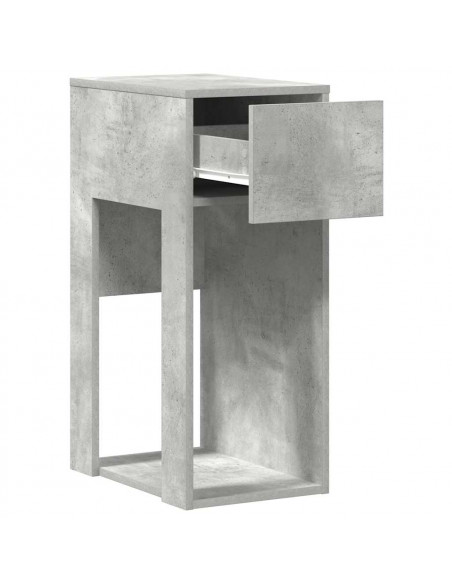 Supporto per Computer a Torre con Cassetto Grigio 30x44x74 cm