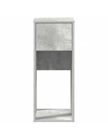 Supporto per Computer a Torre con Cassetto Grigio 30x44x74 cm