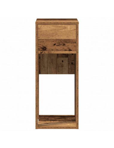 Supporto per Computer a Torre con Cassetto Antico 30x44x74 cm