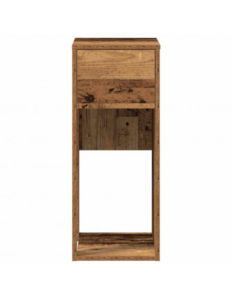 Supporto per Computer a Torre con Cassetto Antico 30x44x74 cm
