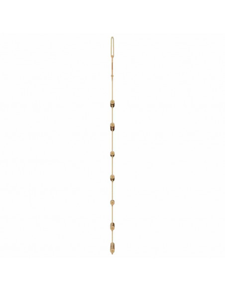 Alberi di Natale Sospesi con Stelle 2 pz 42x90 cm Ramo Naturale