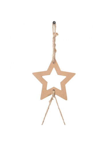Alberi di Natale Sospesi con Stelle 2 pz 55x120cm Ramo Naturale