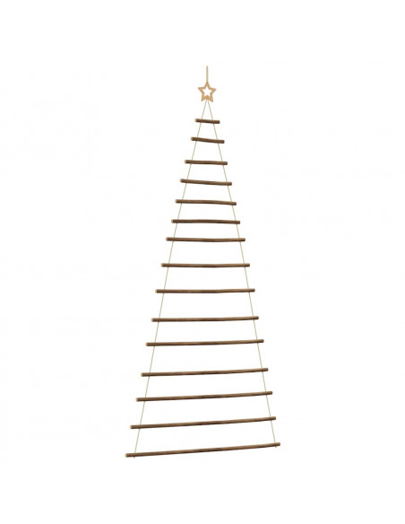 Albero di Natale da Parete con Stella 100x210 cm Ramo Naturale