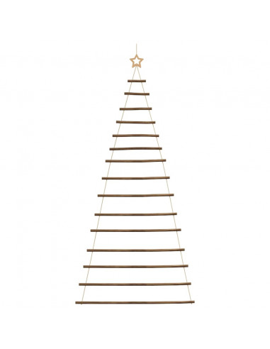 Albero di Natale da Parete con Stella 100x210 cm Ramo Naturale