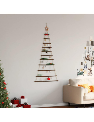 Albero di Natale da Parete con Stella 74x150 cm Ramo Naturale