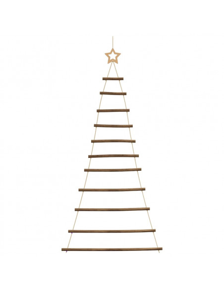 Albero di Natale da Parete con Stella 74x150 cm Ramo Naturale