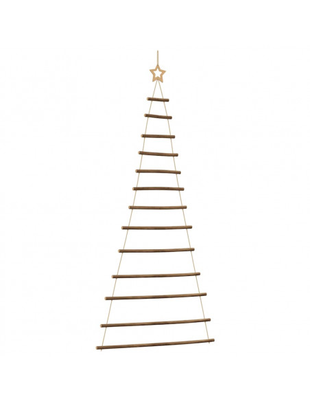 Albero di Natale da Parete con Stella 86x180 cm Ramo Naturale