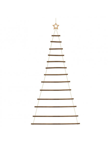 Albero di Natale da Parete con Stella 86x180 cm Ramo Naturale