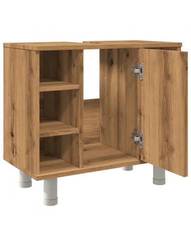 Armadietto Bagno Artigianale 60x32x53,5 cm Legno Multistrato