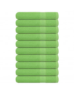 Asciugamani 10 pz Verde Mela 100x200 cm 360 g/m² 100% Cotone