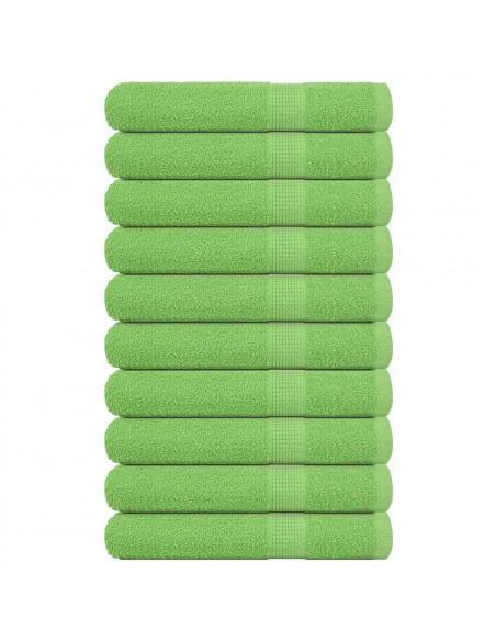 Asciugamani 10 pz Verde Mela 100x200 cm 360 g/m² 100% Cotone