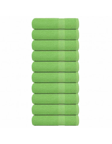 Asciugamani 10 pz Verde Mela 50x100 cm 360 g/m² 100% Cotone