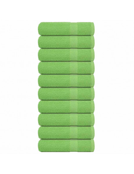 Asciugamani 10 pz Verde Mela 50x100 cm 360 g/m² 100% Cotone
