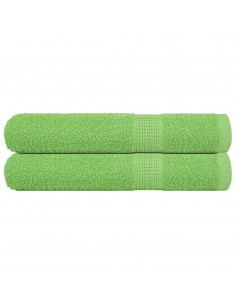 Asciugamani 2 pz Verde Mela 100x200 cm 360 g/m² 100% Cotone