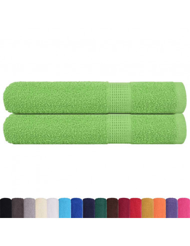 Asciugamani 2 pz Verde Mela 100x200 cm 360 g/m² 100% Cotone