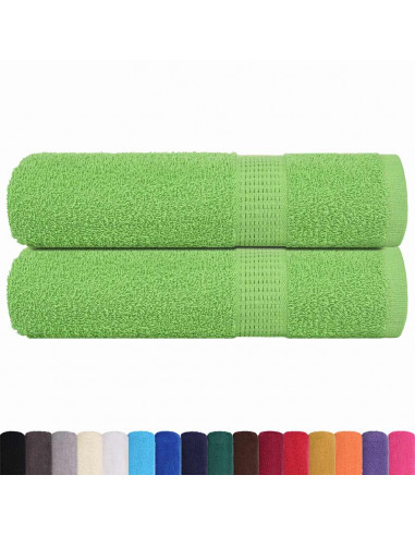 Asciugamani 2 pz Verde Mela 50x100 cm 360 g/m² 100% Cotone