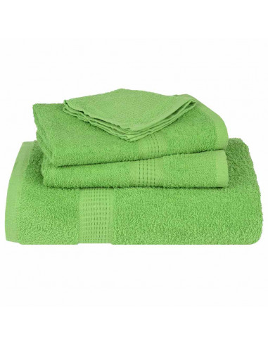 Asciugamani 2 pz Verde Mela 50x100 cm 360 g/m² 100% Cotone