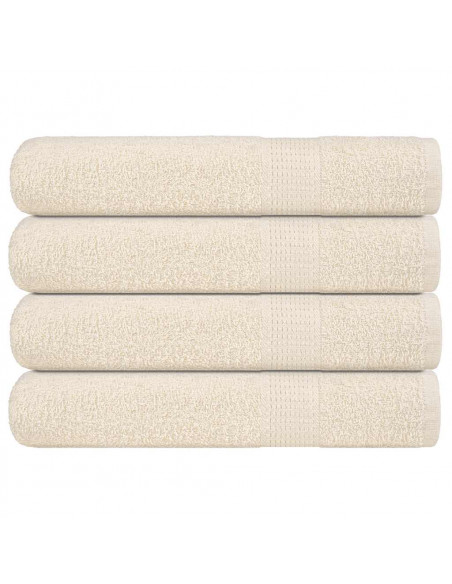 Asciugamani 4 pz Crema 100x200 cm 360 g/m² 100% Cotone
