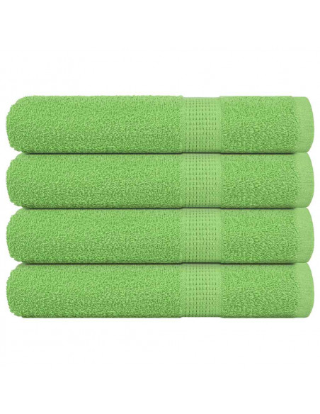Asciugamani 4 pz Verde Mela 100x200 cm 360 g/m² 100% Cotone