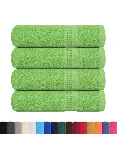 Asciugamani 4 pz Verde Mela 50x100 cm 360 g/m² 100% Cotone