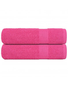 Asciugamani da Bagno 2 pz Rosa 100x150 cm 360 g/m² 100% Cotone 2