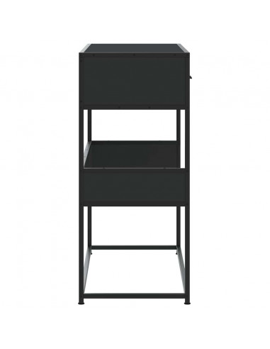 Tavolino Consolle Nero 90x35x80 cm in Legno Multistrato