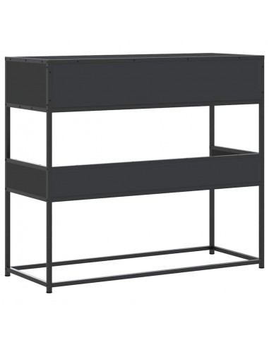 Tavolino Consolle Nero 90x35x80 cm in Legno Multistrato