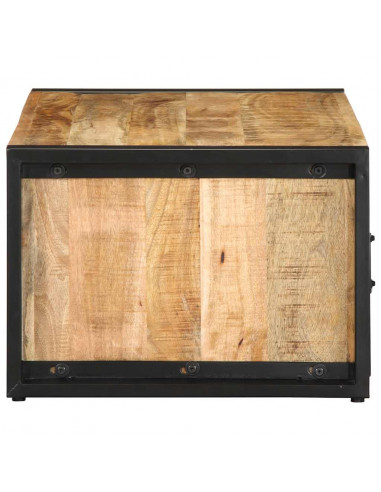 Tavolino da Salotto 90x50x36 cm Legno Massello di Mango Grezzo