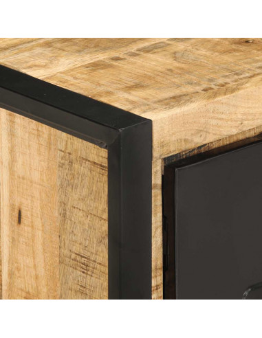 Tavolino da Salotto 90x50x36 cm Legno Massello di Mango Grezzo