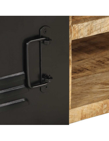 Tavolino da Salotto 90x50x36 cm Legno Massello di Mango Grezzo