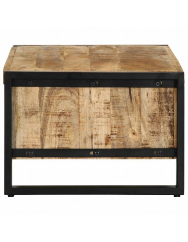 Tavolino da Salotto 90x50x36 cm Legno Massello di Mango Grezzo