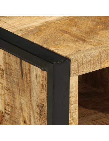 Tavolino da Salotto 90x50x36 cm Legno Massello di Mango Grezzo